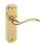 Urfic Constance Fire Rated Latch Lever on Backplate Pair Polished / Satin Brass