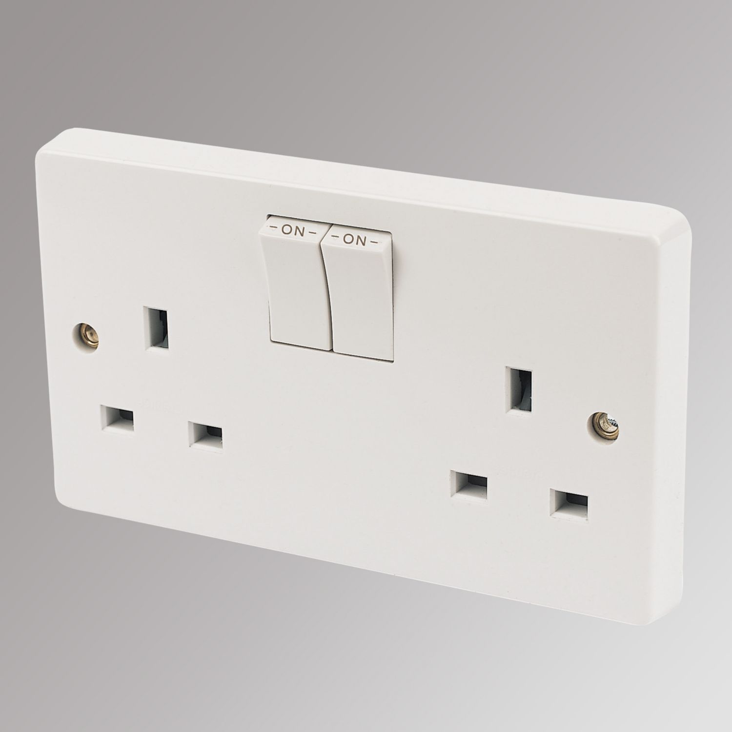 Crabtree Capital 13A 2-Gang DP Switched Plug Socket White (38040)