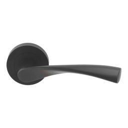 Smith & Locke Helvellyn Door Handle, Latch & Hinge Set Matt Black 6 Pcs