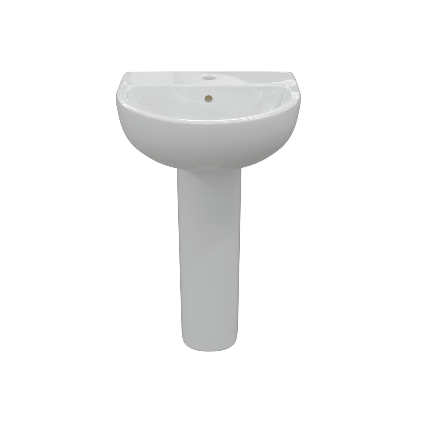 Texas Basin with Pedestal 1 Tap Hole 450mm (380AE)