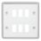 Knightsbridge  6-Module Grid Faceplate Polished Chrome