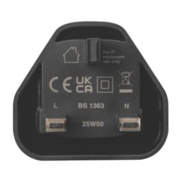 Masterplug 2-Outlet Type A & C Plug-In USB Charger Black 3.6A