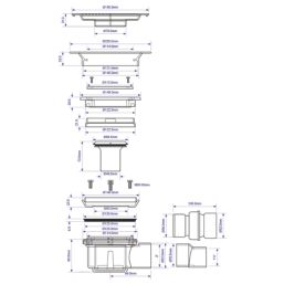 McAlpine TSG52T6SS Trapped Shower Gully 50mm Water Seal