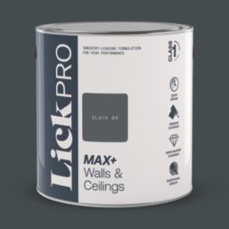 LickPro Max+ 2.5Ltr Black 04 Matt Emulsion  Paint