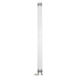 Time Venetian 1800mm x 130mm 2323BTU Matt Chrome Vertical Designer Radiator
