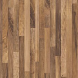 Wilsonart Warm Walnut Matt Brown Wood Effect Laminate Worktop 3000mm x 600mm x 38mm