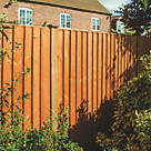 Rowlinson Vertical Board Feather Edge  Fence Panels Natural Timber 6' x 4' Pack of 3