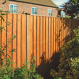 Rowlinson Vertical Board Feather Edge  Fence Panels Natural Timber 6' x 4' Pack of 3