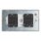 Contactum Lyric 10AX 4-Gang 2-Way Light Switch  Brushed Steel with White Inserts