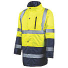 Tough Grit  Hi-Vis Waterproof Jacket Yellow / Navy XX Large 60" Chest