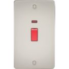 Knightsbridge FP8332NPL 45A 2-Gang DP Control Switch Pearl with LED