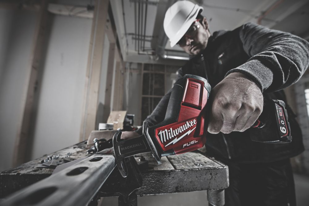 Milwaukee M12CHZ-602X 12V x 6.0Ah Li-Ion RedLithium Brushless Cordless  Hackzall Reciprocating Saw Screwfix