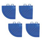 Swisstrax Ribtrax Pro Corner Royal Blue 63mm x 63mm 4 Pack