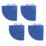 Swisstrax Ribtrax Pro Corner Royal Blue 63mm x 63mm 4 Pack