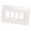 MK Grid Plus 4-Module Grid Faceplate White