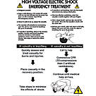 "High Voltage Electric Shock" Safety Poster 600mm x 420mm