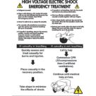 "High Voltage Electric Shock" Safety Poster 600mm x 420mm