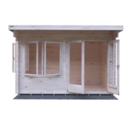 Shire Danbury Office Pent 12' x 10' (Nominal) Apex Timber Log Cabin