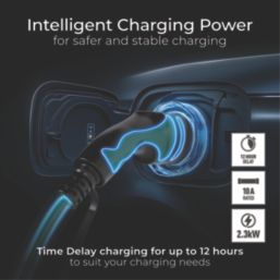 Masterplug 10A 2.3kW  Mode 2 UK 3-Pin Plug Portable EV Charger 3m