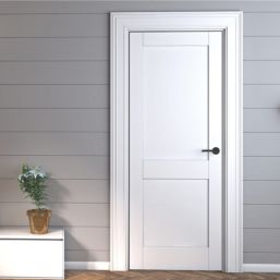 Green & Taylor  Satin Painted White Wooden Shaker Internal Fully-Finished Door 1981mm x 838mm