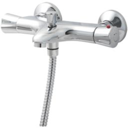 Refurb  Rize Chrome 75mm Wall Mounted Dual Control Thermostatic Shower Mixer Tap