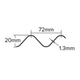 Radmat Building Materials  Corrugated PVC Roof Sheet Clear 2750mm x 1.3mm x 762mm 5 Pack