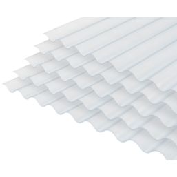 Radmat Building Materials  Corrugated PVC Roof Sheet Clear 2750mm x 1.3mm x 762mm 5 Pack
