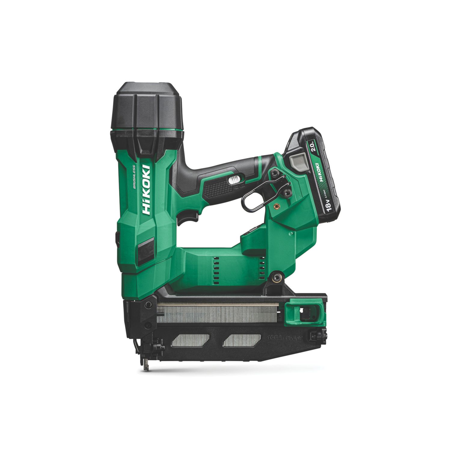 HiKOKI NT1865DSAJXZ 65mm 18V 2 x 2.0Ah Li-Ion Brushless Second Fix Cordless Nail Gun (381EV)