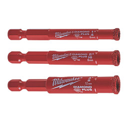 Milwaukee Diamond Max 4932471771 Wet/Dry Drill Bits 3 Pieces