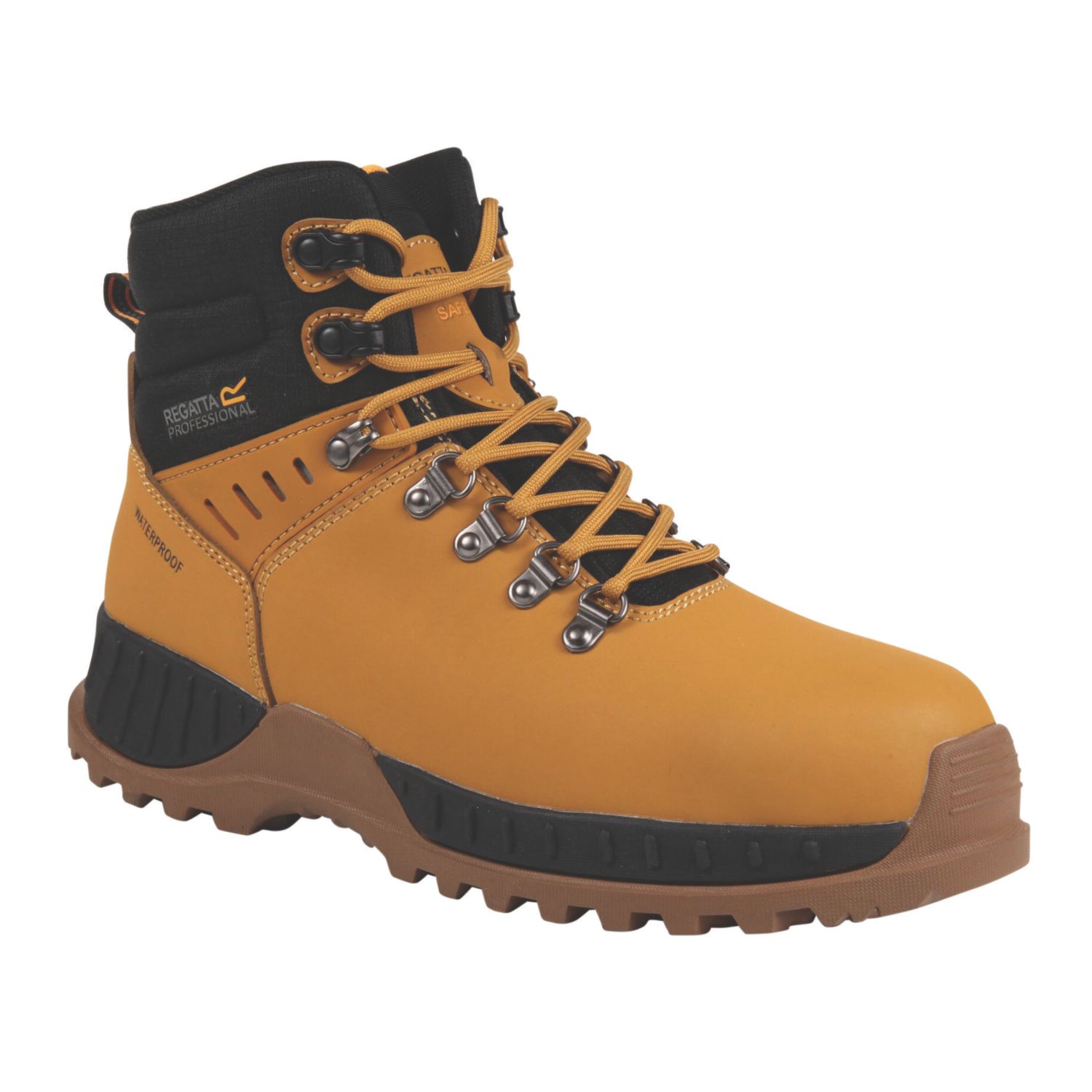 Regatta Grindstone S7L Size 11 Honey/Black Waterproof Safety Boots (381JW)