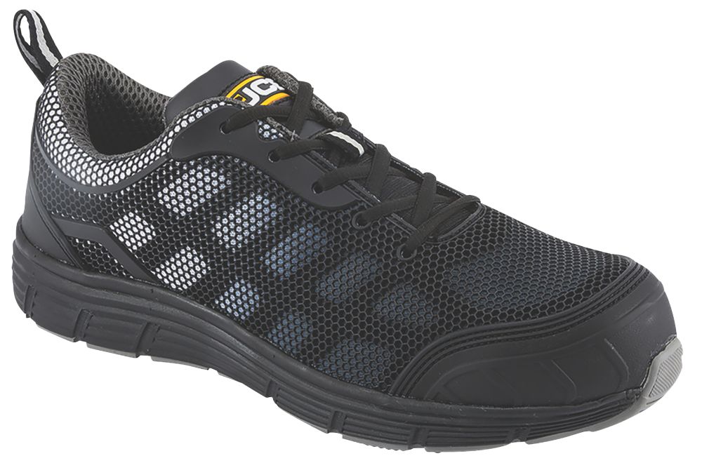 JCB Cagelow Size 11 Black Steel Toe Cap Safety Trainers Screwfix