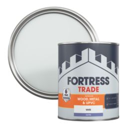 Fortress Trade 750ml White Satin Emulsion Multi Surface Paint