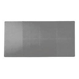 Interlocking Floor Tiles Grey 10mm 8 Pack
