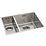 Abode Matrix 1.5 Bowl Stainless Steel Undermount & Inset Kitchen Sink RH  580mm x 440mm
