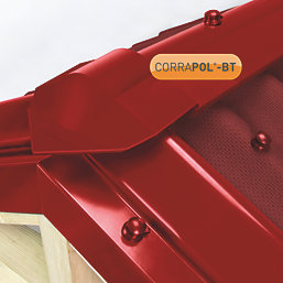 Corrapol-BT Red 3mm Super Ridge End Cap 100mm x 160mm