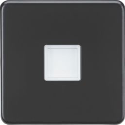 Knightsbridge  Recessed Square LED Plinth Light Matt Black 0.8W 15lm