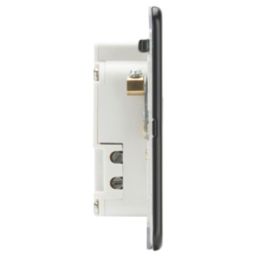 Knightsbridge  Recessed Square LED Plinth Light Matt Black 0.8W 15lm