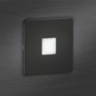 Knightsbridge  Recessed Square LED Plinth Light Matt Black 0.8W 15lm