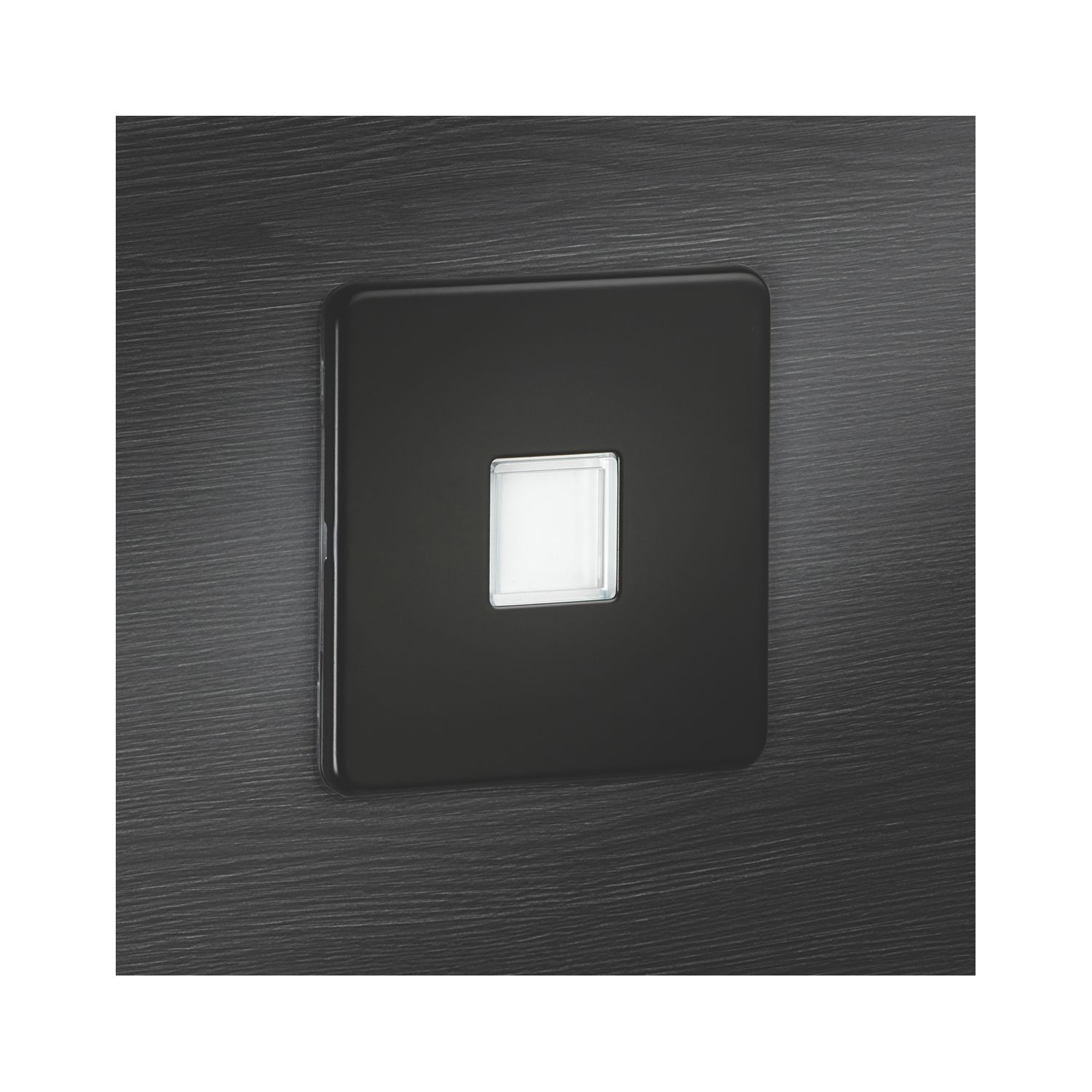 Knightsbridge Recessed Square LED Plinth Light Matt Black 0.8W 15lm (382AM)