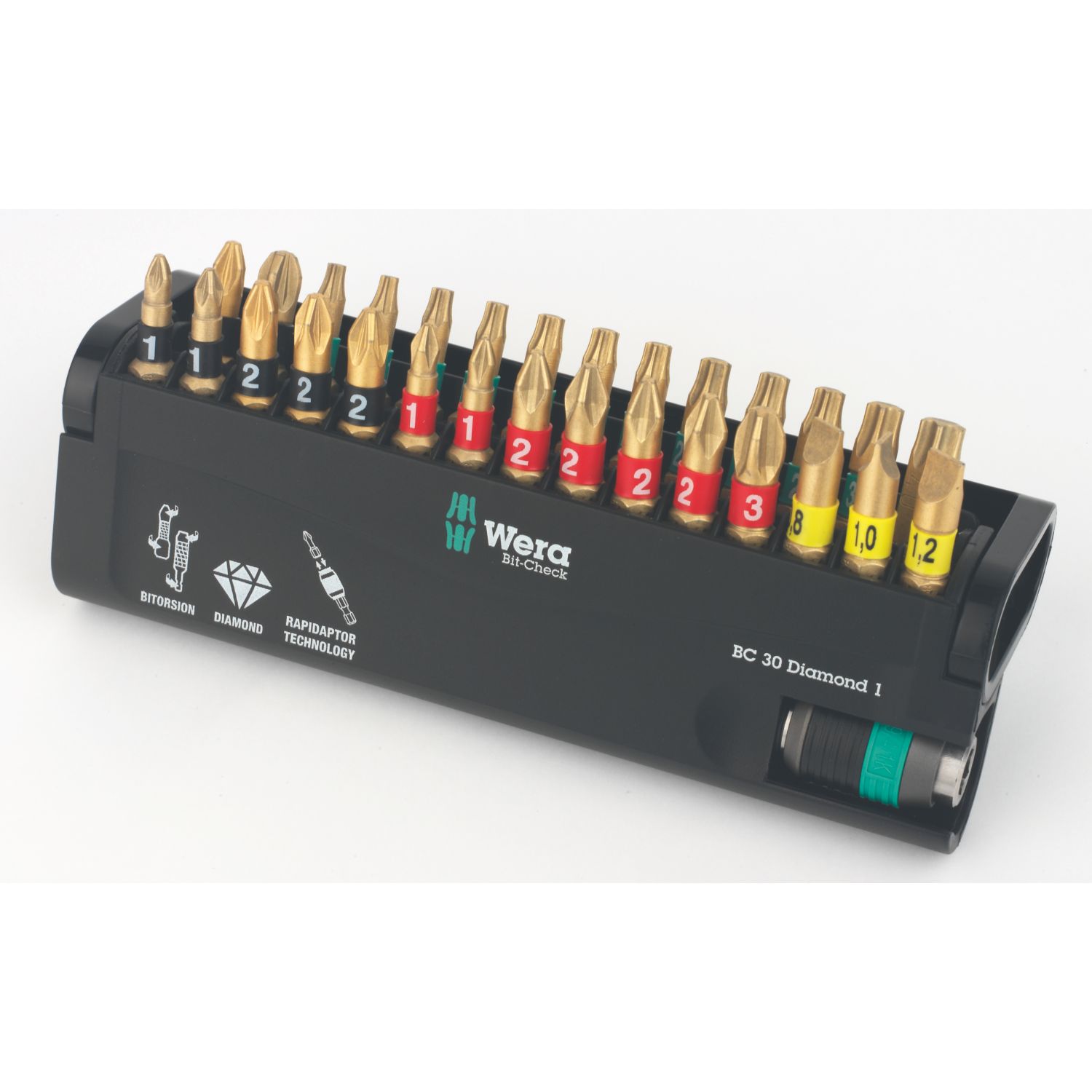 Wera Bit-Check 30 Diamond 1 1/4" Hex Shank Mixed Bit Set 30 Pieces (382FW)