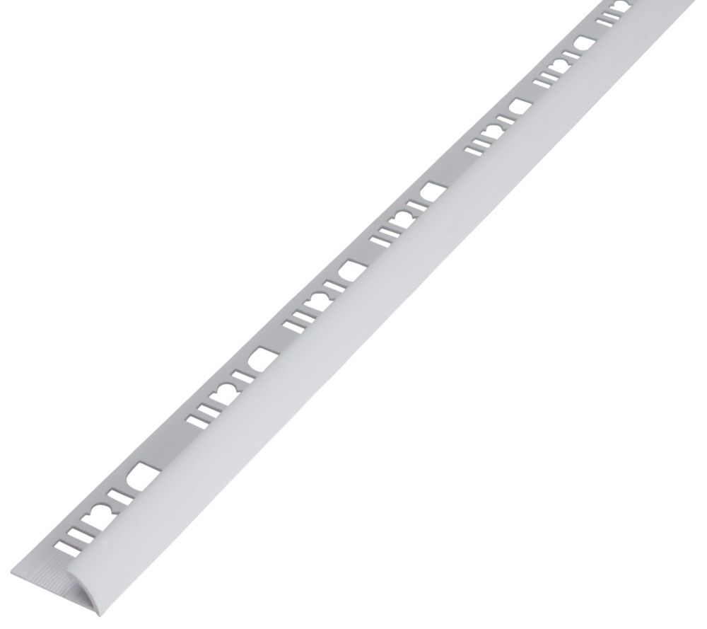Diall 9mm Round PVC Tile Trim White 2.5m