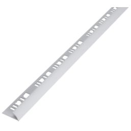 Diall 9mm Round PVC Tile Trim White 2.5m