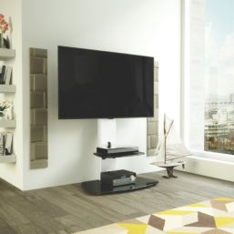 AVF Lesina FSL700LES TV Stand Silver Body/Black Glass