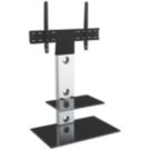 AVF Lesina FSL700LES TV Stand Silver Body/Black Glass