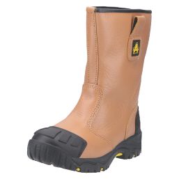 Amblers FS143   Safety Rigger Boots Tan Size 7