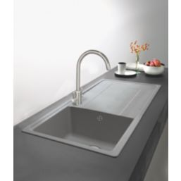 Franke Titan 1 Bowl Composite Kitchen Sink Urban Grey Reversible 970mm x 500mm
