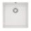 ETAL Comite 1 Bowl Composite Kitchen Sink Gloss White 440mm x 440mm