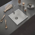 ETAL Comite 1 Bowl Granite Composite Kitchen Sink Gloss White 440 x 440mm