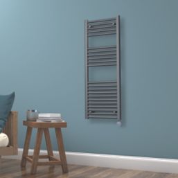 Towelrads 1186mm x 450mm 1365BTU Anthracite Flat Electric Towel Radiator