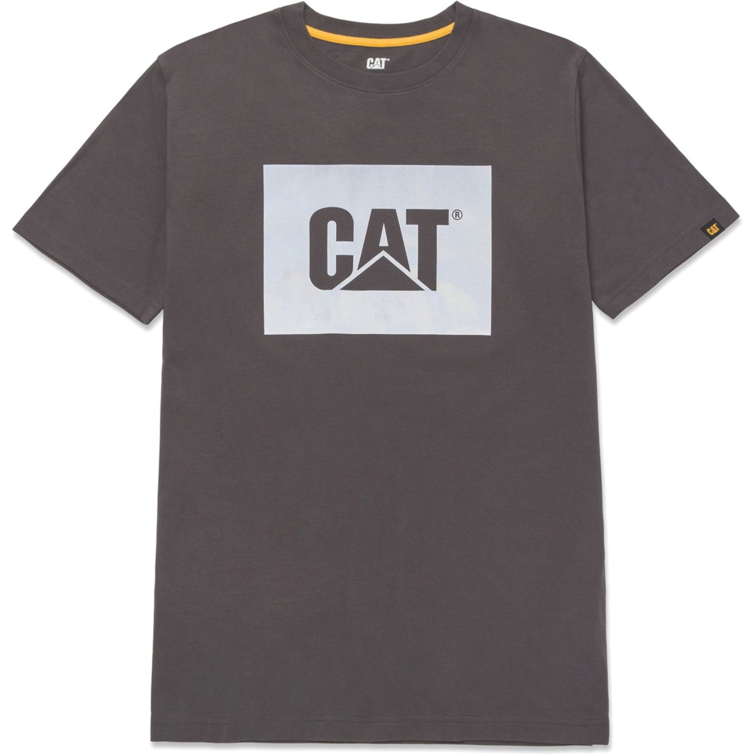 CAT Graphic Short Sleeve Tee Shirt Grey Large 41" Chest (382XV)